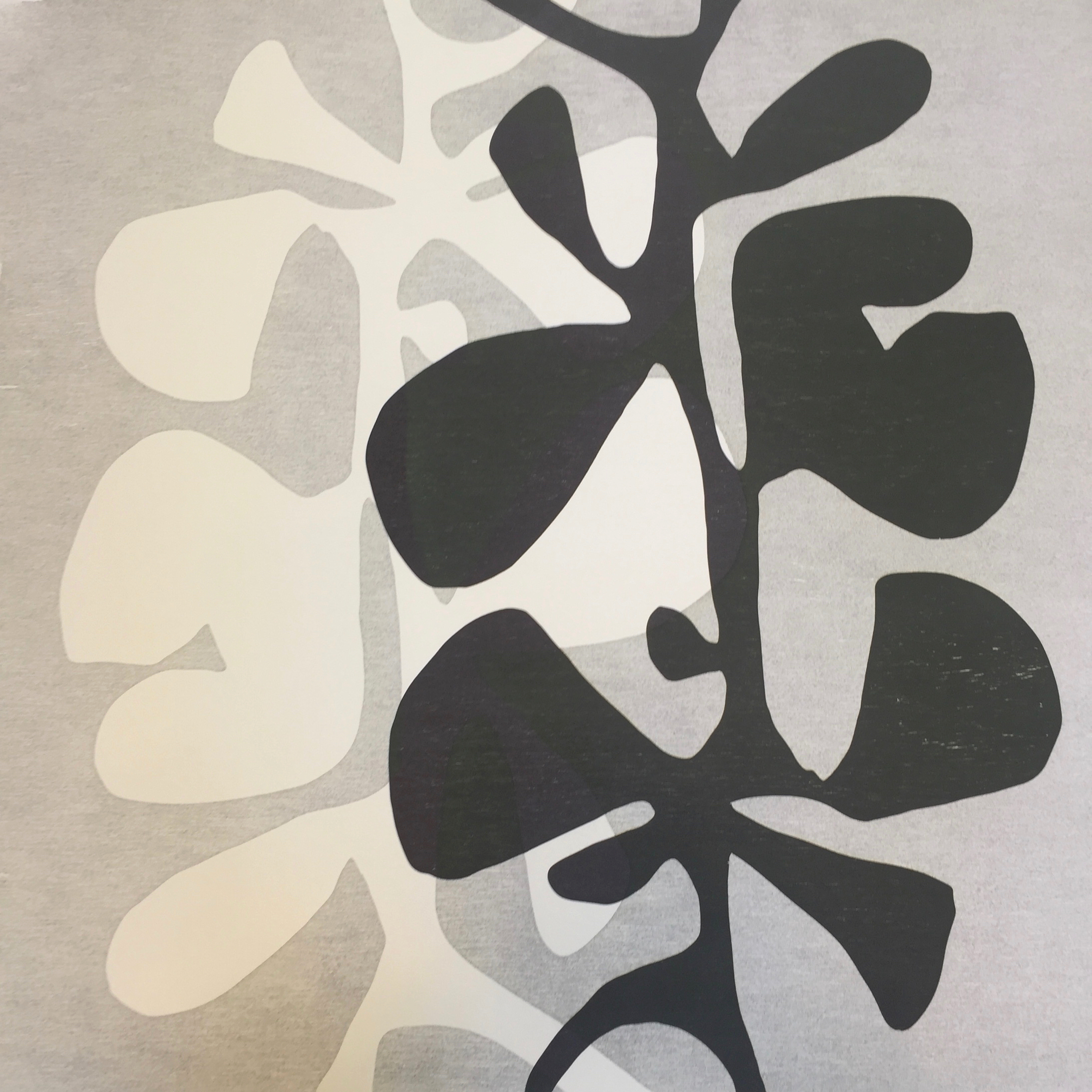Bauhaus Botanical - Black/Cream/Grey: created by Monica Monaghan-Milstein for MonicaArts Design LLC