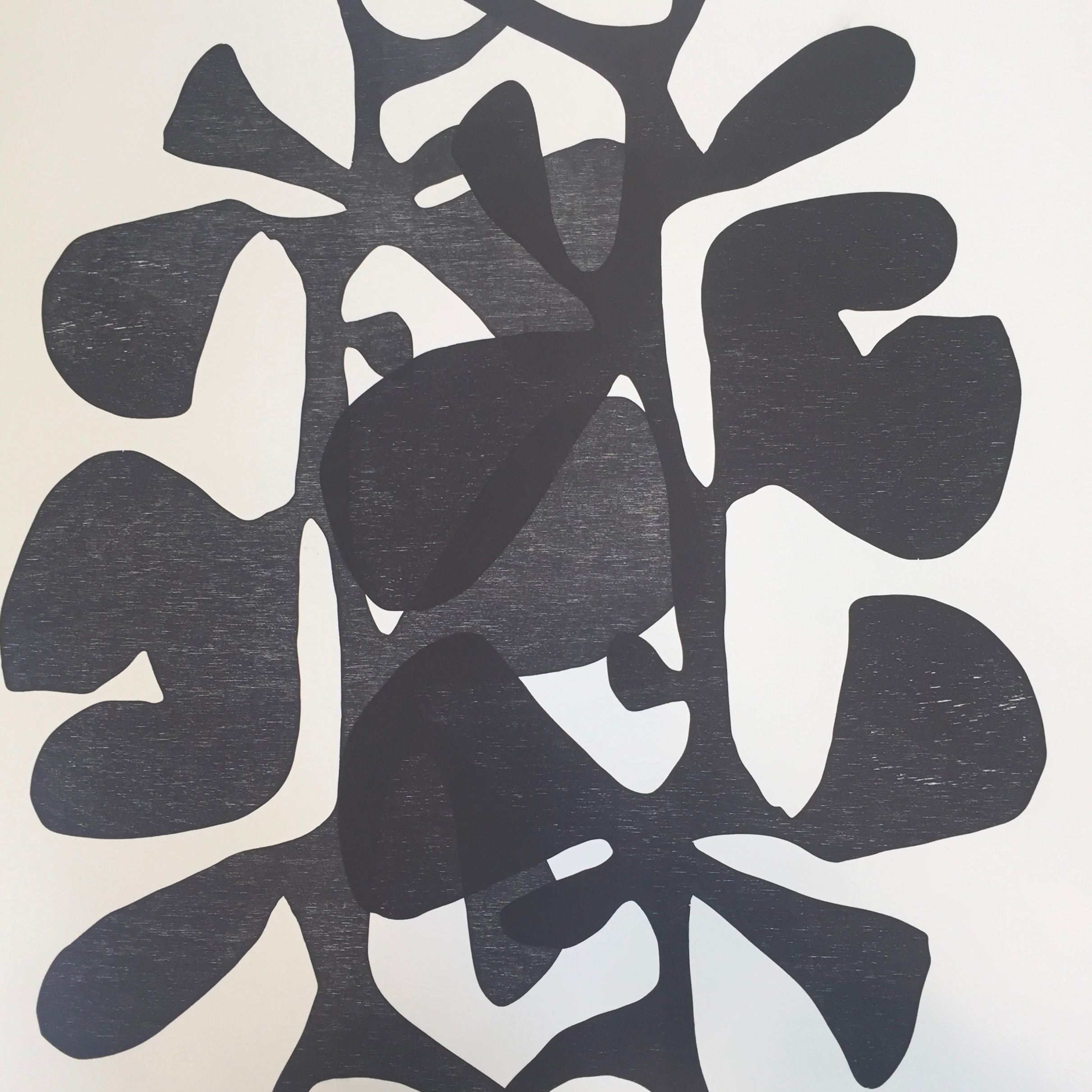 Bauhaus Botanical - Black on Black: created by Monica Monaghan-Milstein for MonicaArts Design LLC