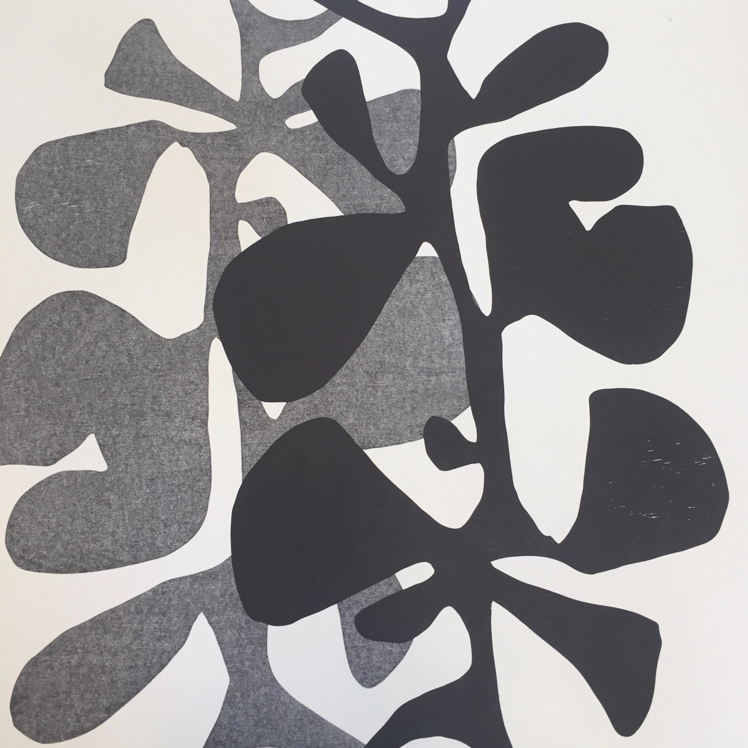 Bauhaus Botanical - Grey/Black/White: created by Monica Monaghan-Milstein for MonicaArts Design LLC