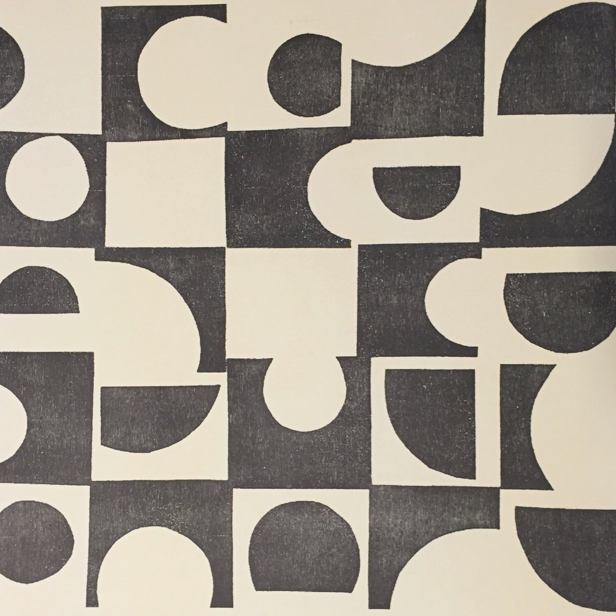 Bauhaus Circle-Square - Black/Cream: created by Monica Monaghan-Milstein for MonicaArts Design LLC