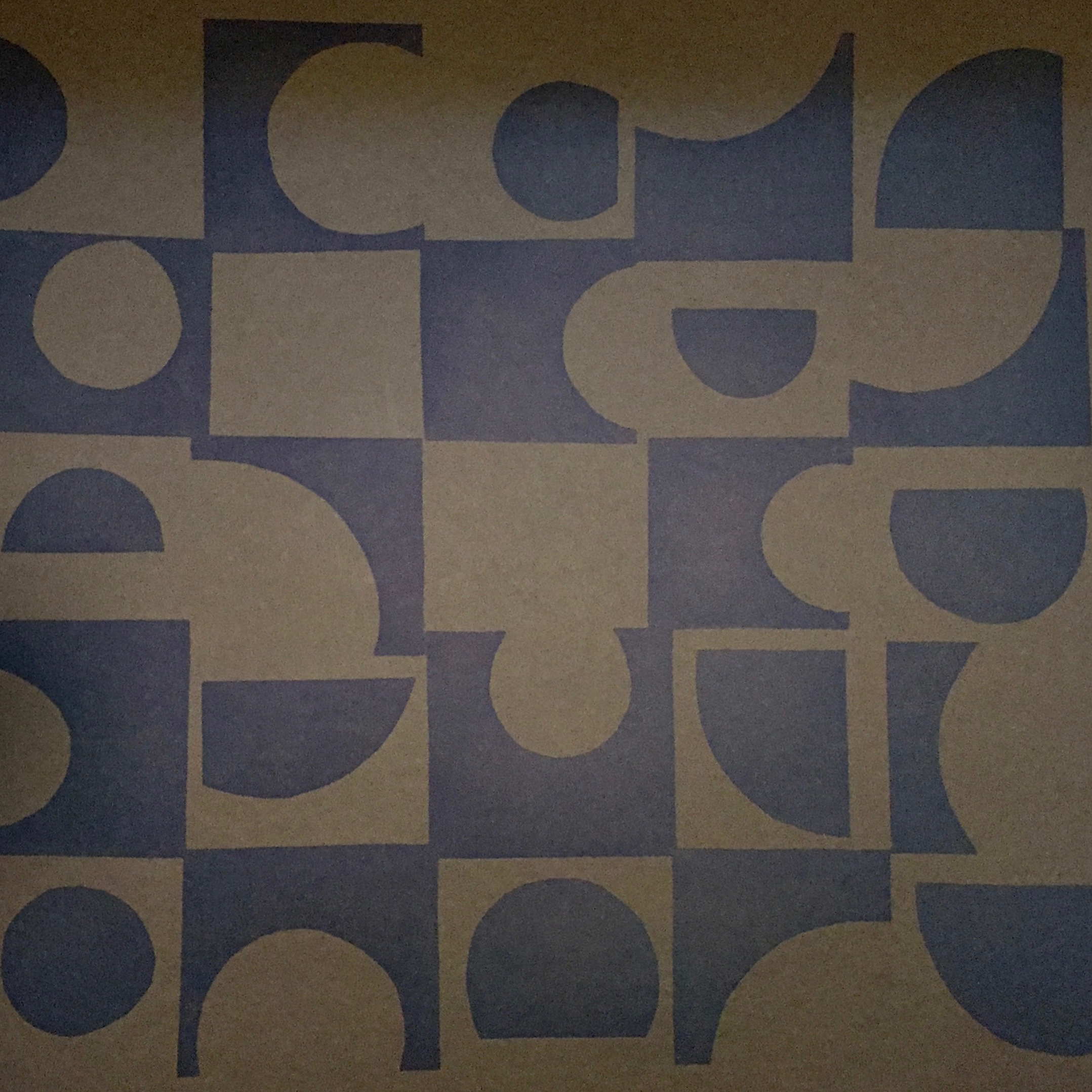 Bauhaus Circle-Square - Blue/Brown: designed by MonicaArts Design LLC