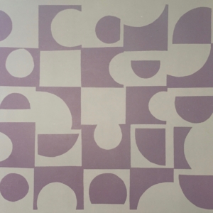 Bauhaus Circle-Square - Pale Grey/Lilac: designed by MonicaArts Design LLC