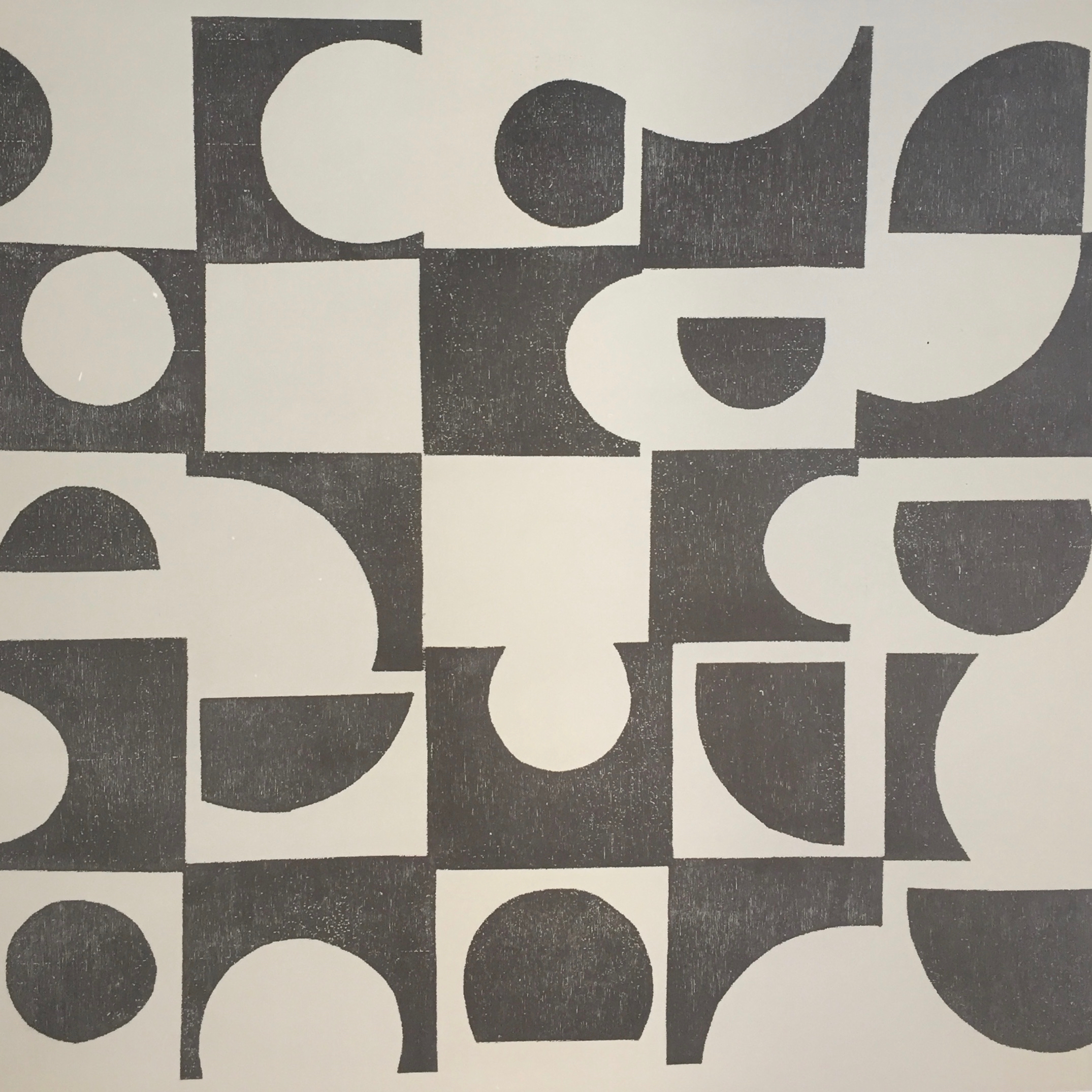 Bauhaus Circle-Square - Tan/Black: created by Monica Monaghan-Milstein for MonicaArts Design LLC