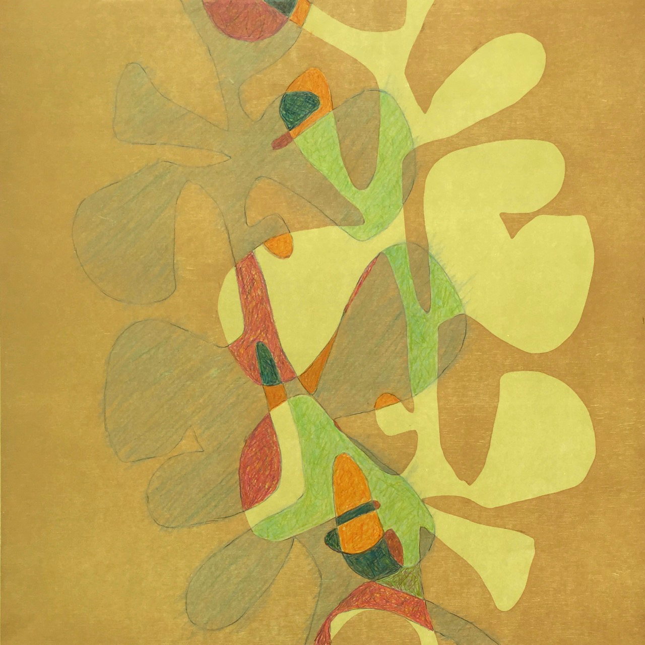 Bauhaus Botanical - Ochre/Yellow/Chroma: created by Monica Monaghan-Milstein for MonicaArts Design LLC