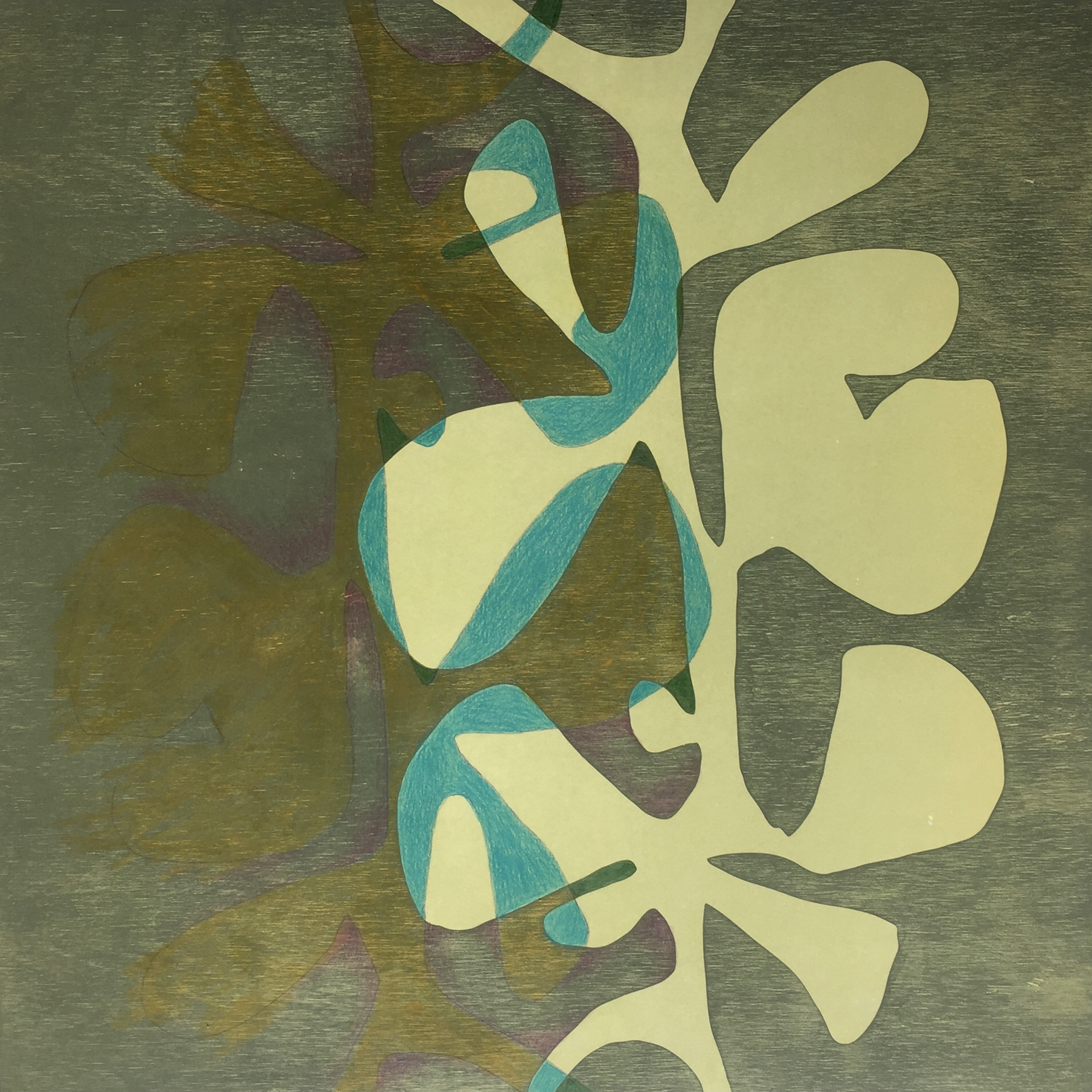 Bauhaus Botanical - Sage/Ochre/Chroma: created by Monica Monaghan-Milstein for MonicaArts Design LLC